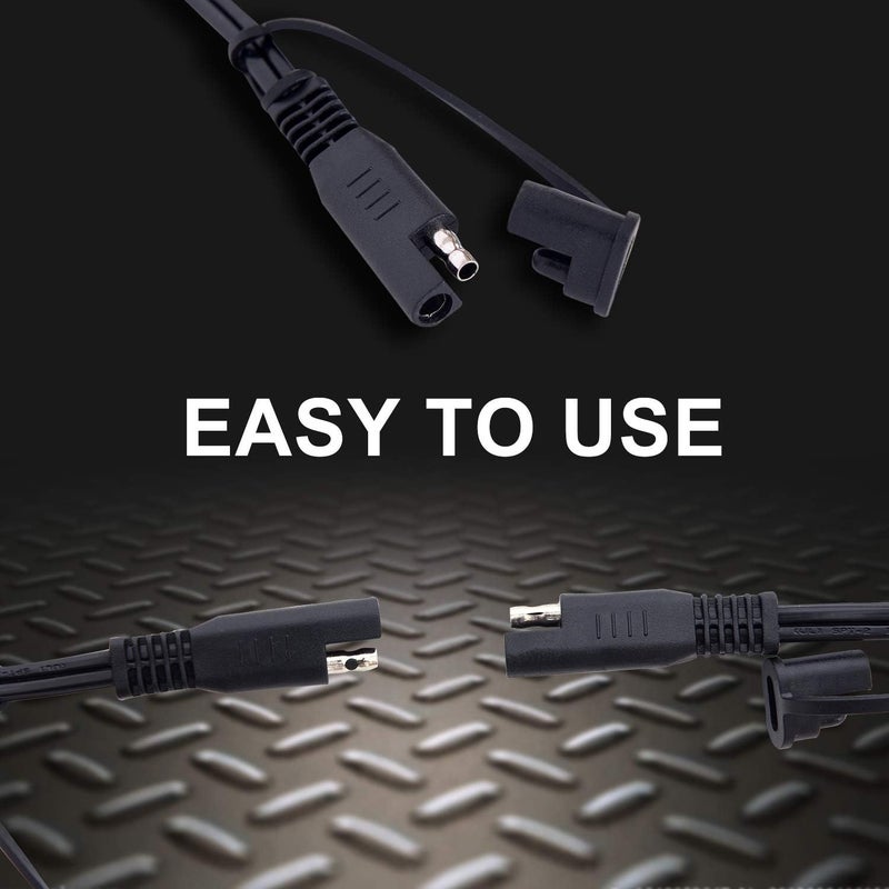 TOPDC 22" 10A Fused Ring Terminal 6 PCS Harness Quick Connect Extention Cord for Battery Charger/Maintainer - Image 3